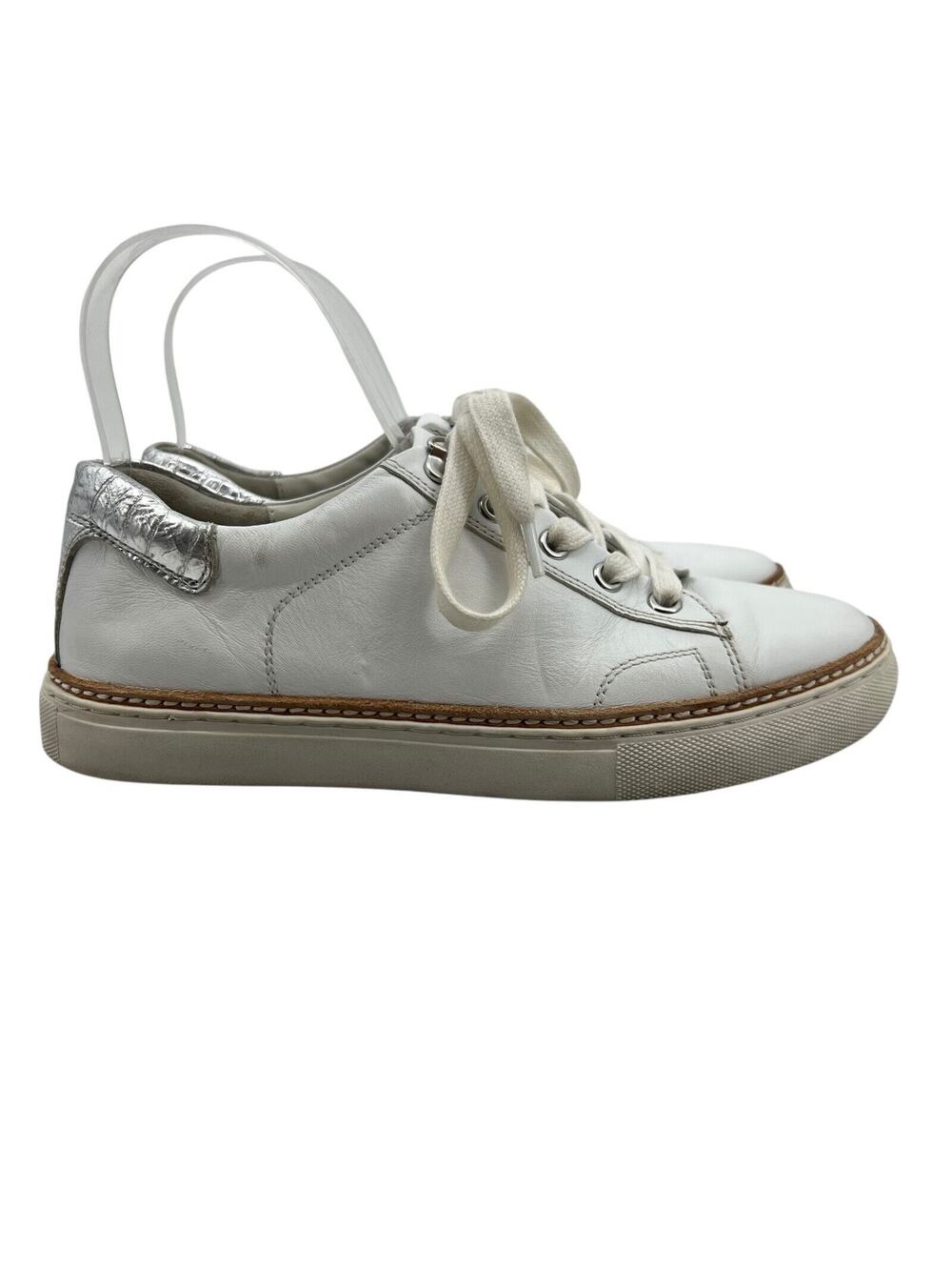 Johnston & Murphy Womens 6.5 Shoes White Leather‎ TruFoam Casual Lace Up Sneaker